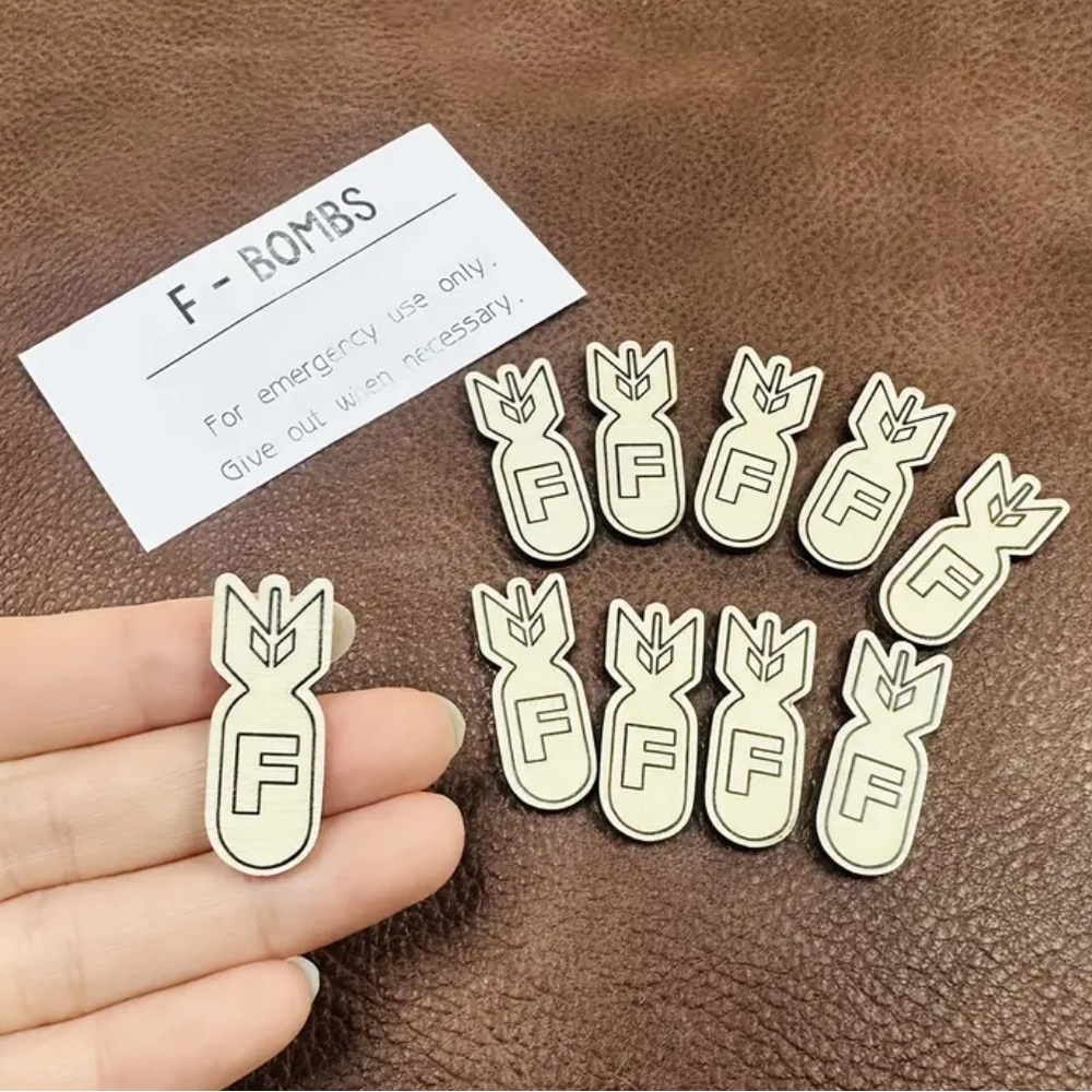 Funny Wooden F-Bomb Set